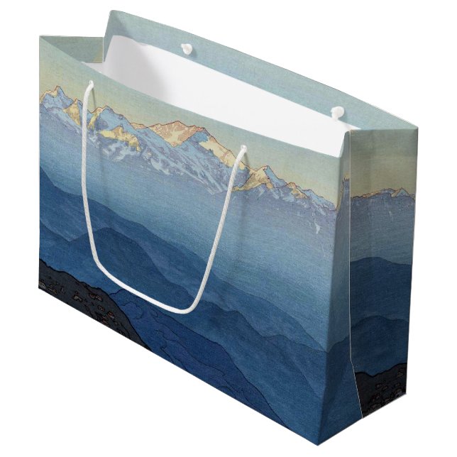 Kangchenjunga, Yoshida, Woodcut Large Gift Bag (Front Angled)