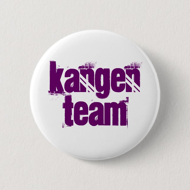 Kangen Team Button Purple Letters (Front)