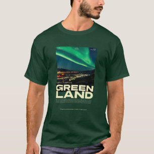 Kangerlussuaq Greenland Northern Light Poster T-Shirt
