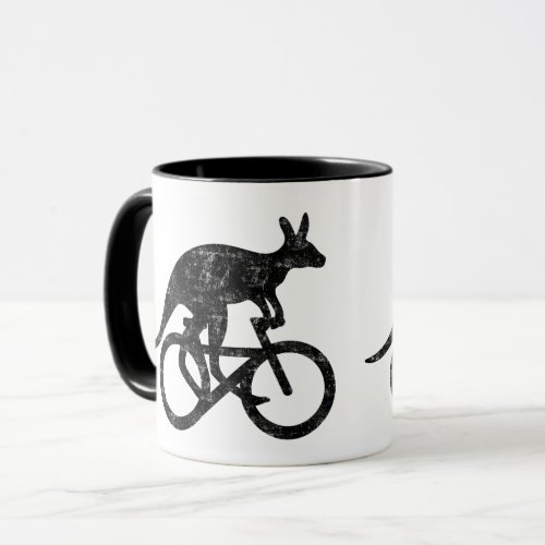 Kangguru rides bike fun motivation Australia Mug