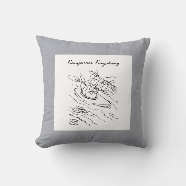Kangooroos Modern Birth Baby Boy Throw Pillow (Front)
