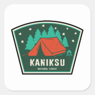 Kaniksu National Forest Idaho Camping Square Sticker