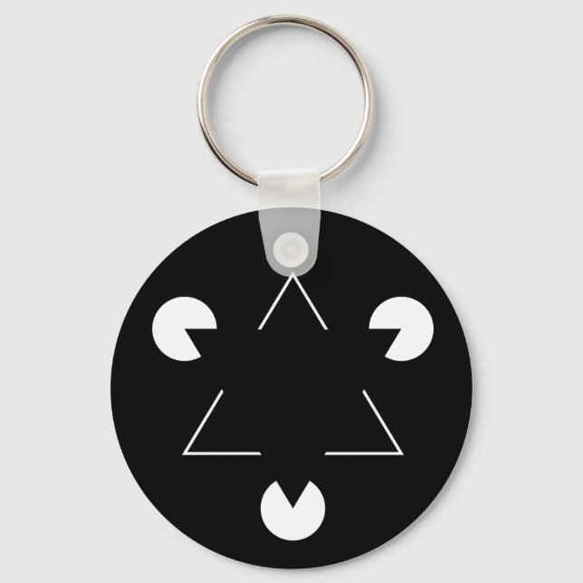 Kanizsa triangle keychain (Front)