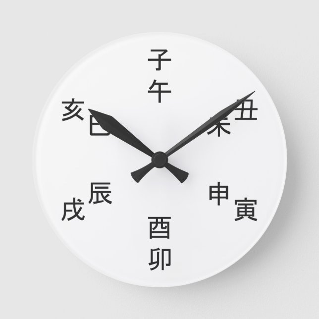 Kanji Clock - Chinese Zodiac - Time of the Day -  (Front)