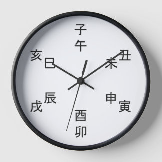 Kanji Clock - Chinese Zodiac - Time of the Day -