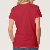 [Kanji] dark red color V-neck T-Shirt (Back)