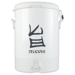 Kanji Delicious black white Igloo beverage cooler