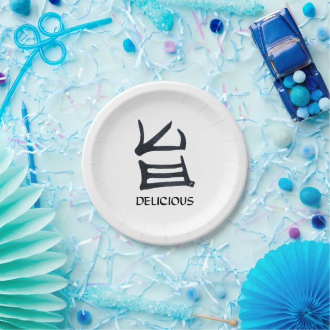 Kanji Delicious paper plates (Party)