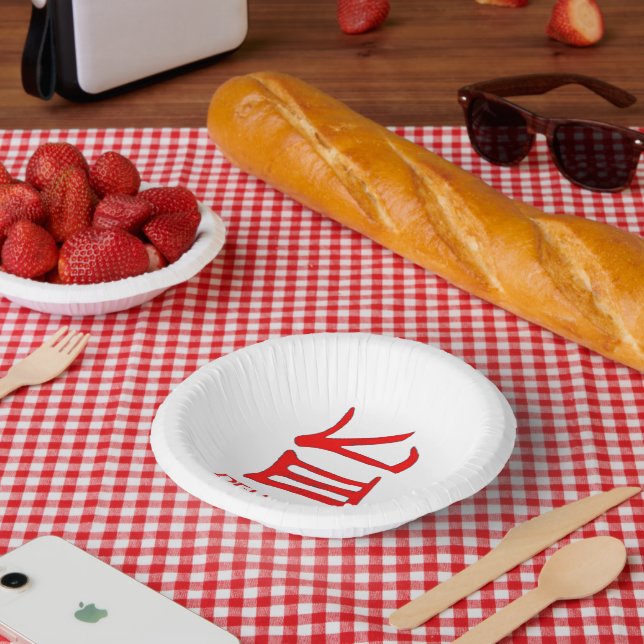 Kanji Delicious Red paper bowls (Picnic)