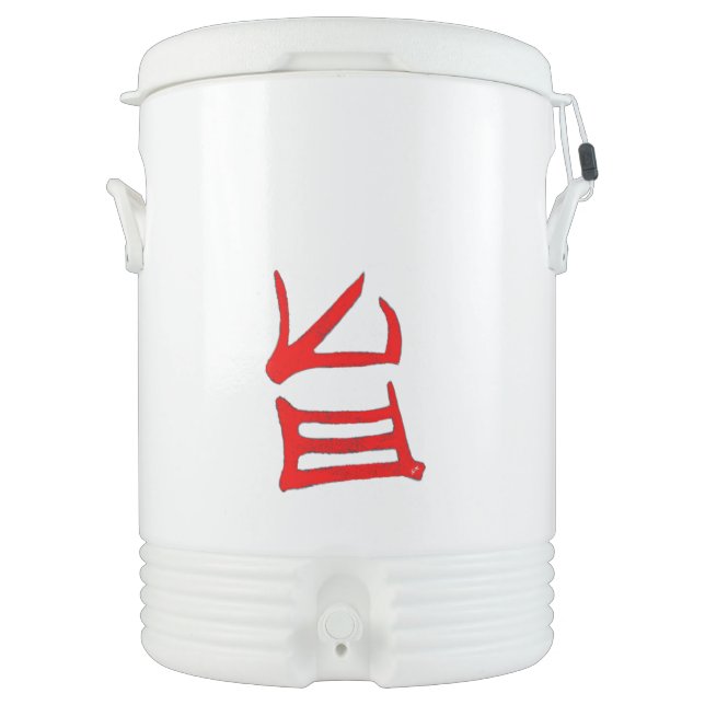 Kanji Delicious red white Igloo beverage cooler (Front)