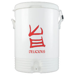 Kanji Delicious red white Igloo beverage cooler