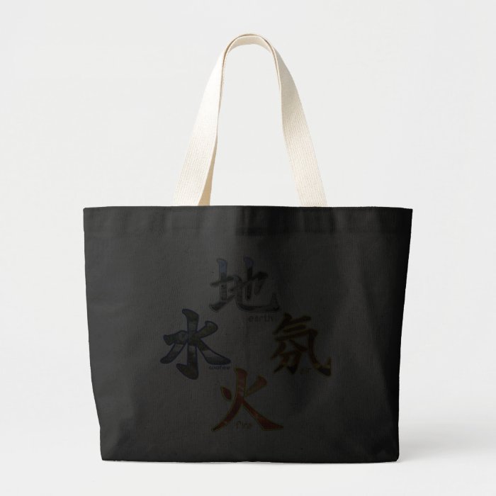 Kanji Four Elements   Jumbo Tote #2 Bag