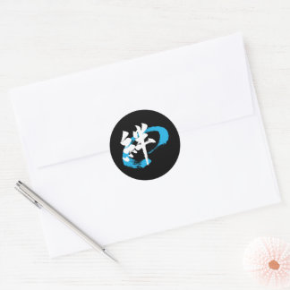 Kanji Kizuna/Bond Japanese Calligraphy Classic Round Sticker