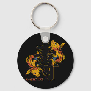 Kanji Koi Fish Longevity Keychain