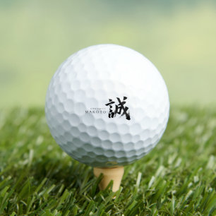 Kanji Makoto/Sincerity Japanese Calligraphy Golf Balls