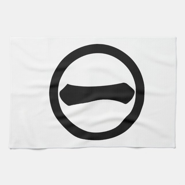Kanji numeral one in circle kitchen towel (Horizontal)