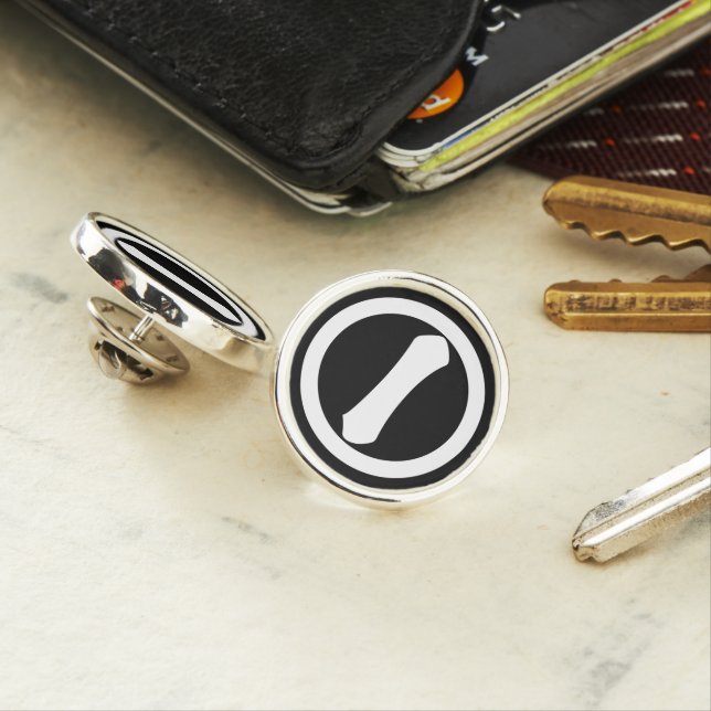 Kanji numeral one in circle pin (In Situ)