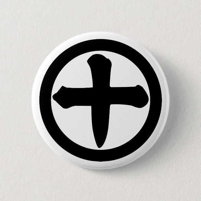 Kanji numeral ten in circle pinback button (Front)