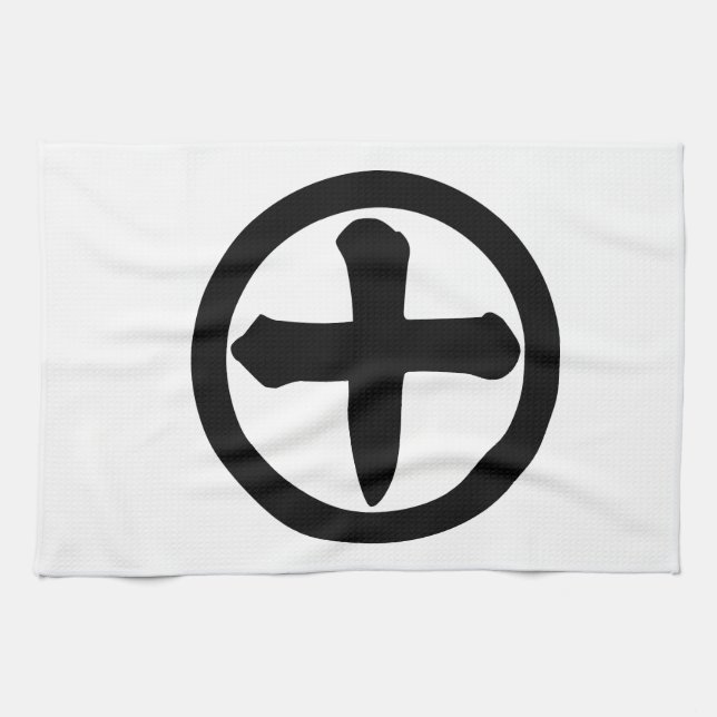 Kanji numeral ten in circle towel (Horizontal)