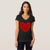 [Kanji] Red heart shaped Love T-Shirt (Front Full)