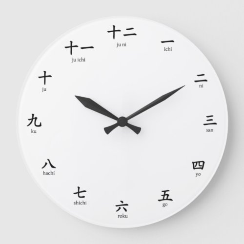 Kanji Romaji Numbers Learn to Count in Japanese  Large Clock