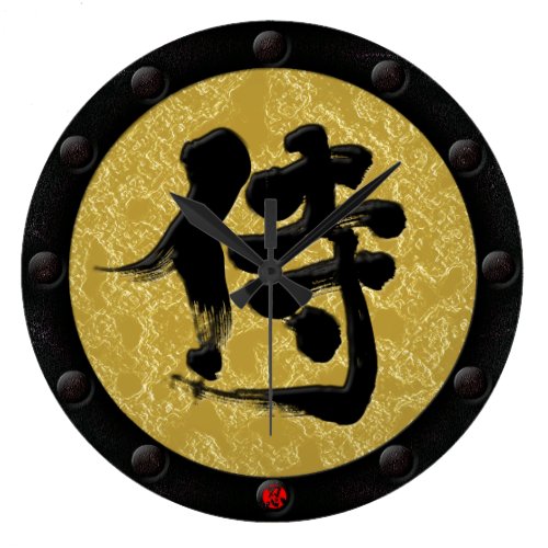 [Kanji] Samurai Yoroi style Large Clock