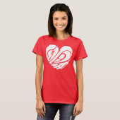 [Kanji] White heart shaped Love T-Shirt (Front Full)