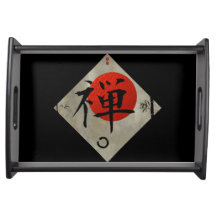 Kanji Zen with Enso on Biege