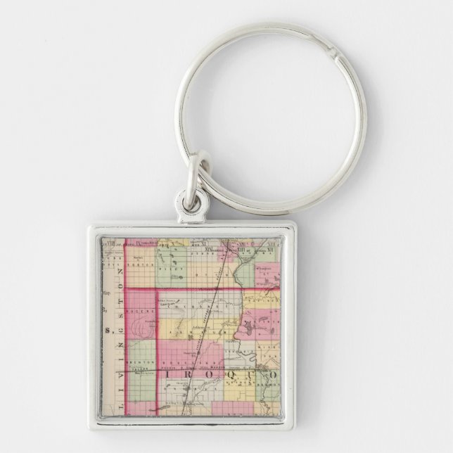 Kankakee, Iroquois, Ford counties Keychain (Front)