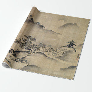 Kano Chikanobu Landscape Wrapping Paper