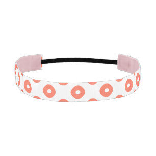 "Kanoko" Fawn Spot Pattern Salmon Pink Athletic Headband