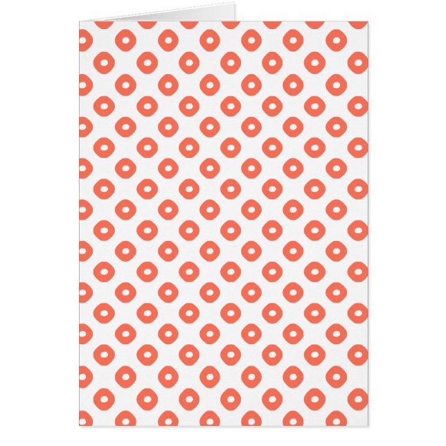 "Kanoko" Fawn Spot Pattern Salmon Pink Cards (Front)