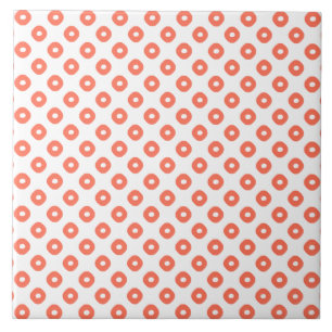 "Kanoko" Fawn Spot Pattern Salmon Pink Ceramic Tile