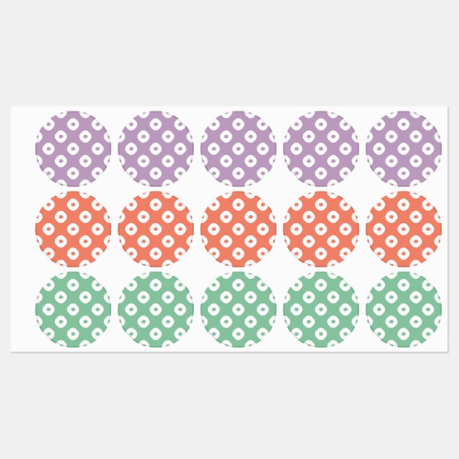 "Kanoko" Fawn Spot Pattern White Labels (Sheet)
