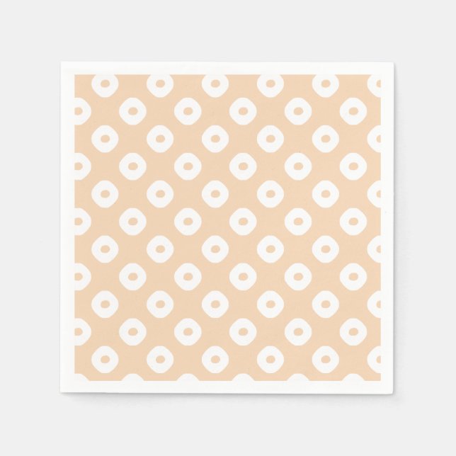 "Kanoko" Fawn Spot Pattern White Napkins (Front)