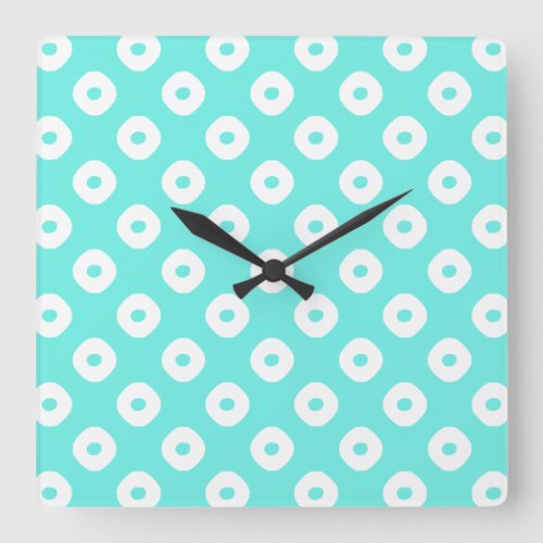 Kanoko Fawn Spot Pattern White Square Wall Clock