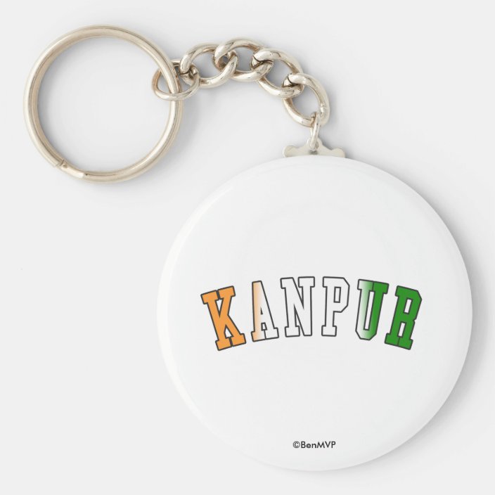 Kanpur in India National Flag Colors Key Chain