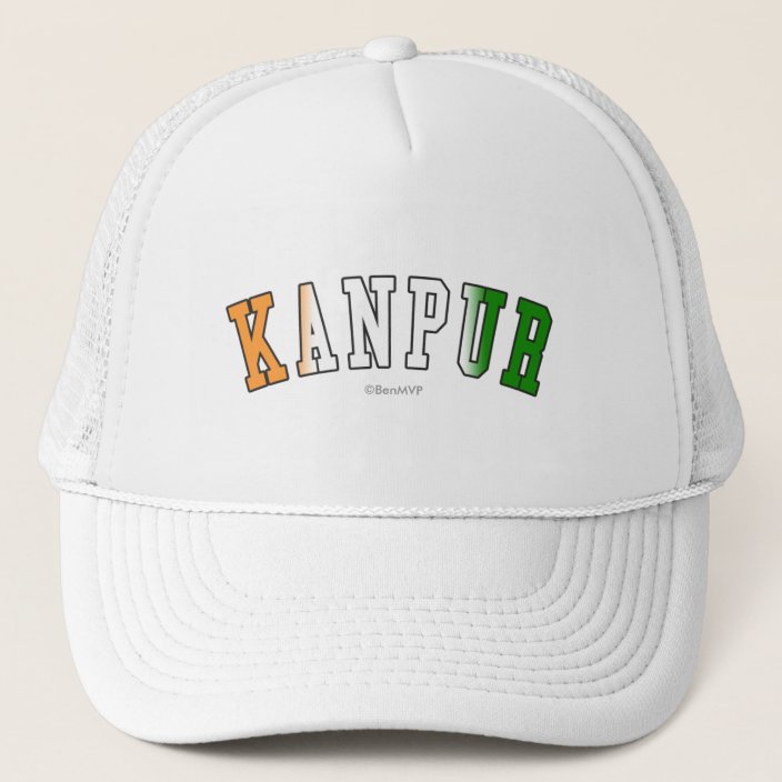 Kanpur in India National Flag Colors Mesh Hat
