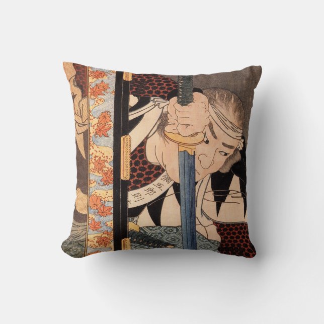 Kansaki Yagoro Noriyasu seen behind a transparent Throw Pillow (Front)
