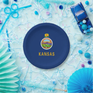 Kansan Flag, Flag of Kansas Paper Plates