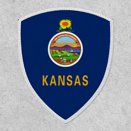 Kansan Flag Flag of Kansas Patch