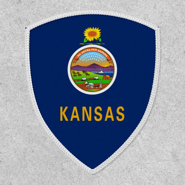 Kansan Flag, Flag of Kansas Patch (Front)