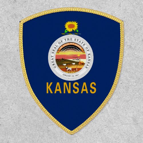Kansan Flag  Seal Flag of Kansas Patch