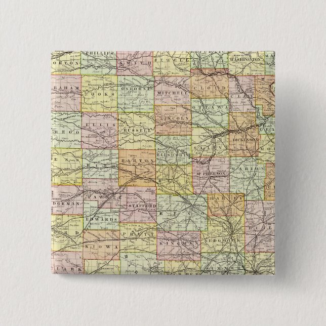 Kansas 2 pinback button (Front)