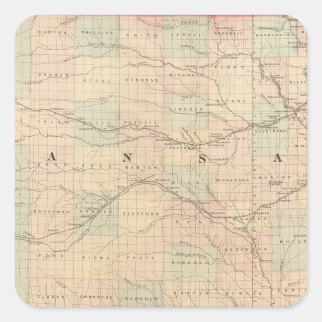Kansas 6 square sticker (Front)