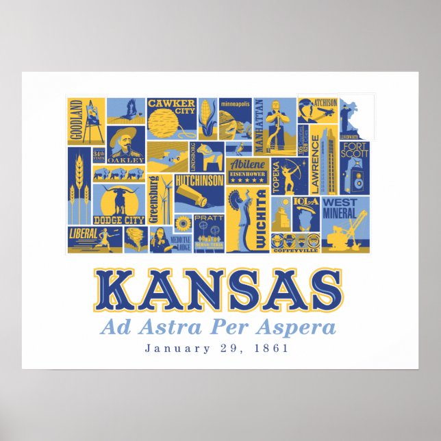 Kansas - Ad Astra Per Aspera - Poster (Front)