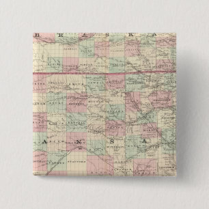 Kansas and Nebraska Pinback Button