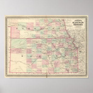 Kansas and Nebraska Poster