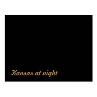 Kansas at night postcard