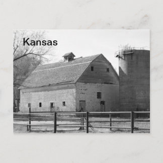 Kansas Barn and Silo Postcard
